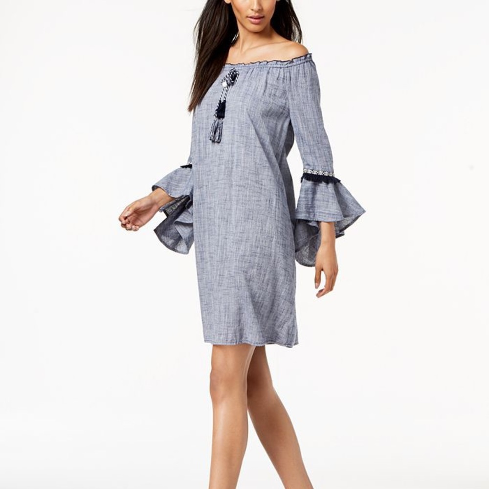 Style&Co blue off the shoulder dress